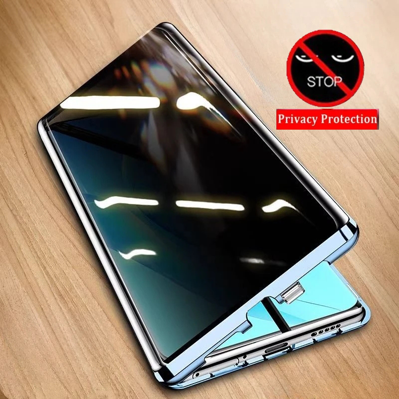Anti Spy Privacy Glass Case - غطاء هاتف من الزجاج المقوى المضاد