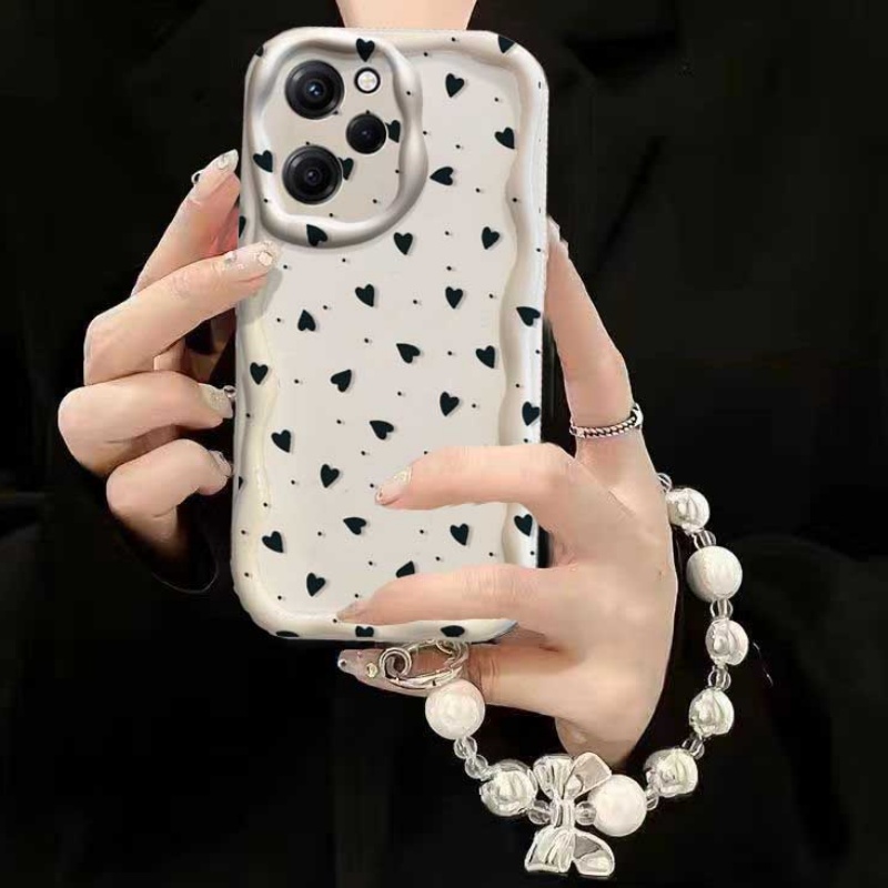 Cute Cartoon Wrist Strap Silicone Case - غطاء حماية لهواتف RENO 15 15F