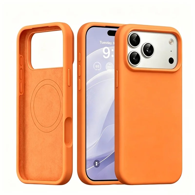 Liquid Silicone Magnetic Phone Case - غطاء سيليكون سائل مغناطيسي لهواتف iPhone