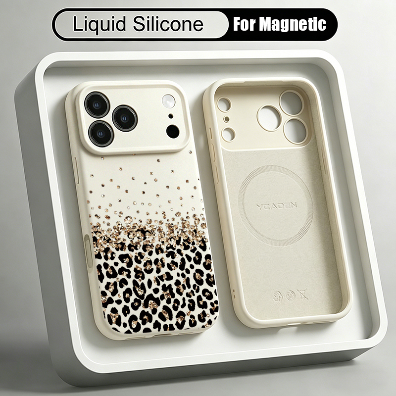 Liquid Silicone Magnetic Phone Case - غطاء هاتف من السيليكون السائل الناعم