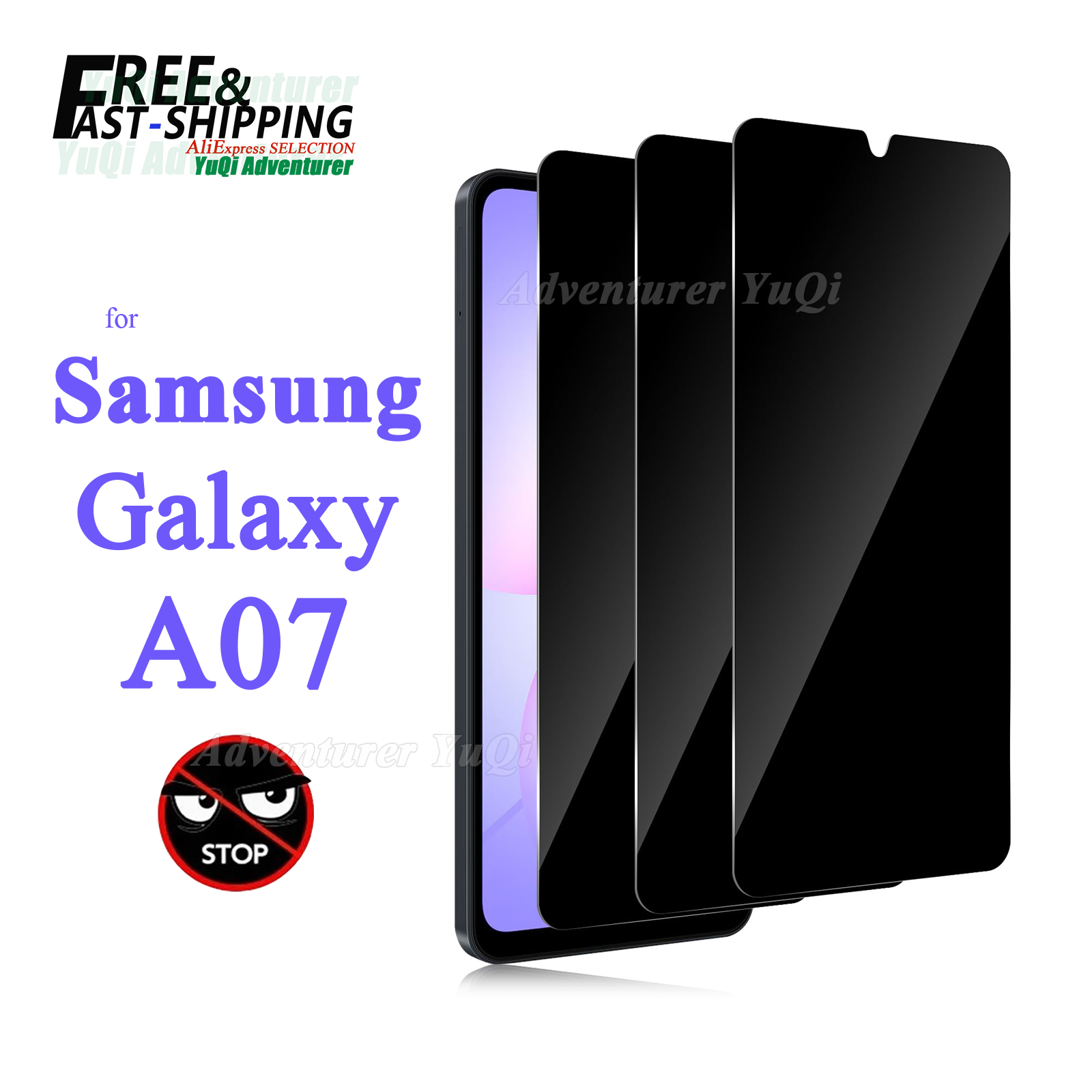 Anti Spy Privacy Glass Case - واقي شاشة مضاد للتجسس لهاتف سامسونج