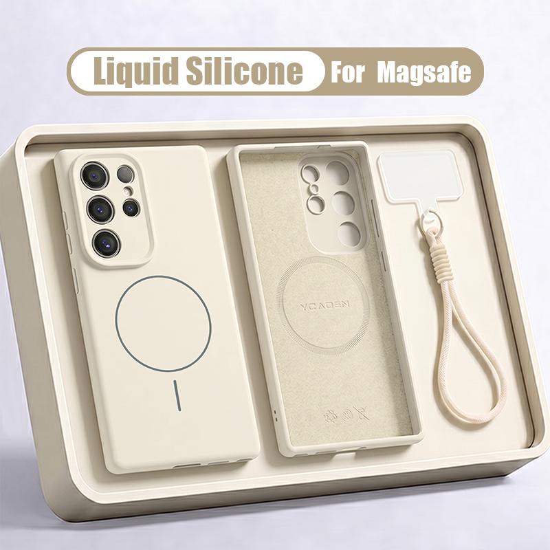 Liquid Silicone Magnetic Phone Case - غطاء هاتف مغناطيسي من السيليكون السائل