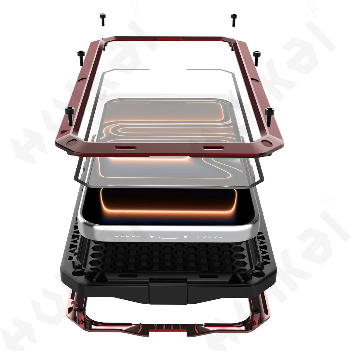 Heavy Duty 360 Full Body Protective Case - غطاء حماية معدني متين لهواتف آيفون