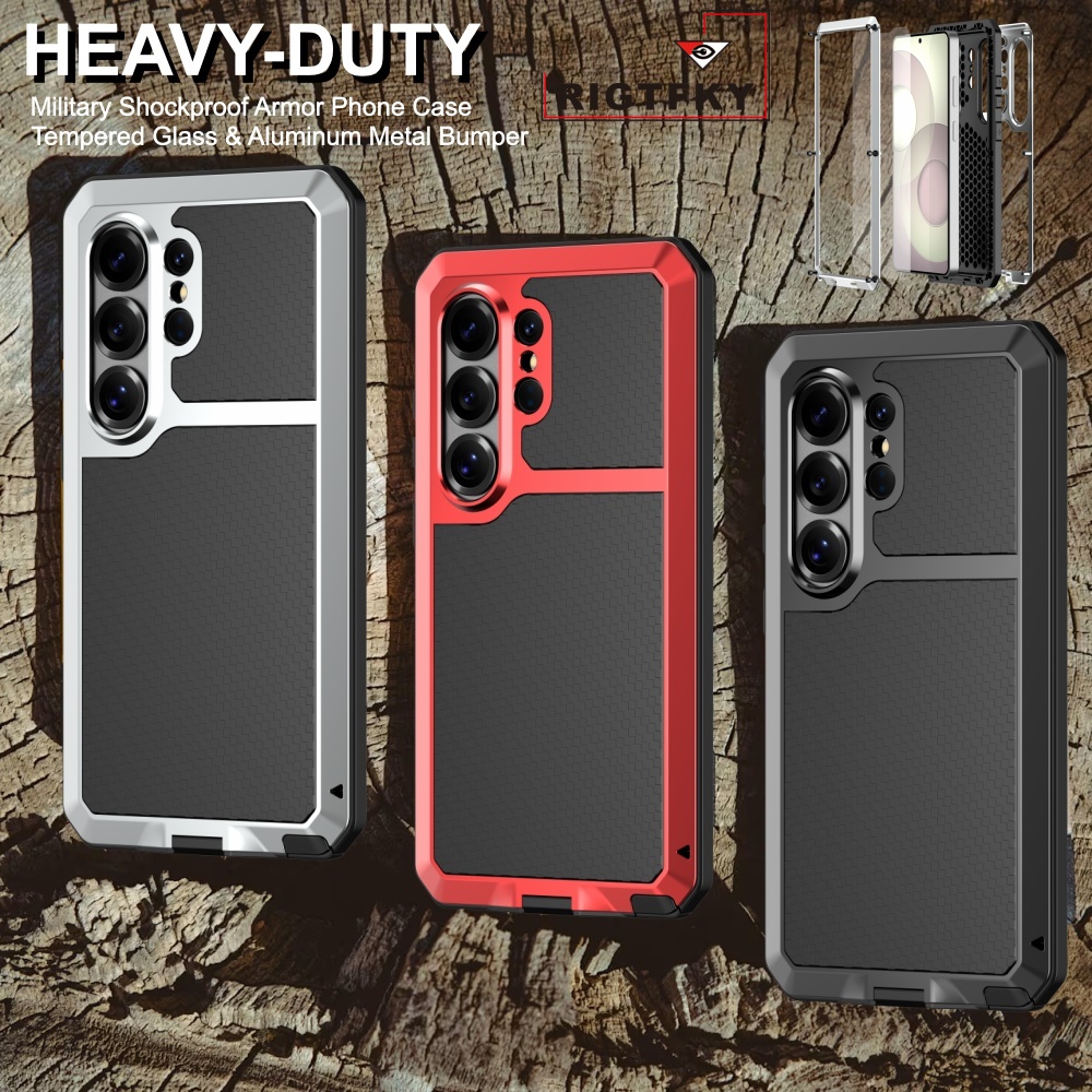 Heavy Duty 360 Full Body Protective Case - حافظة لهاتف سامسونج S26 الترا، S26