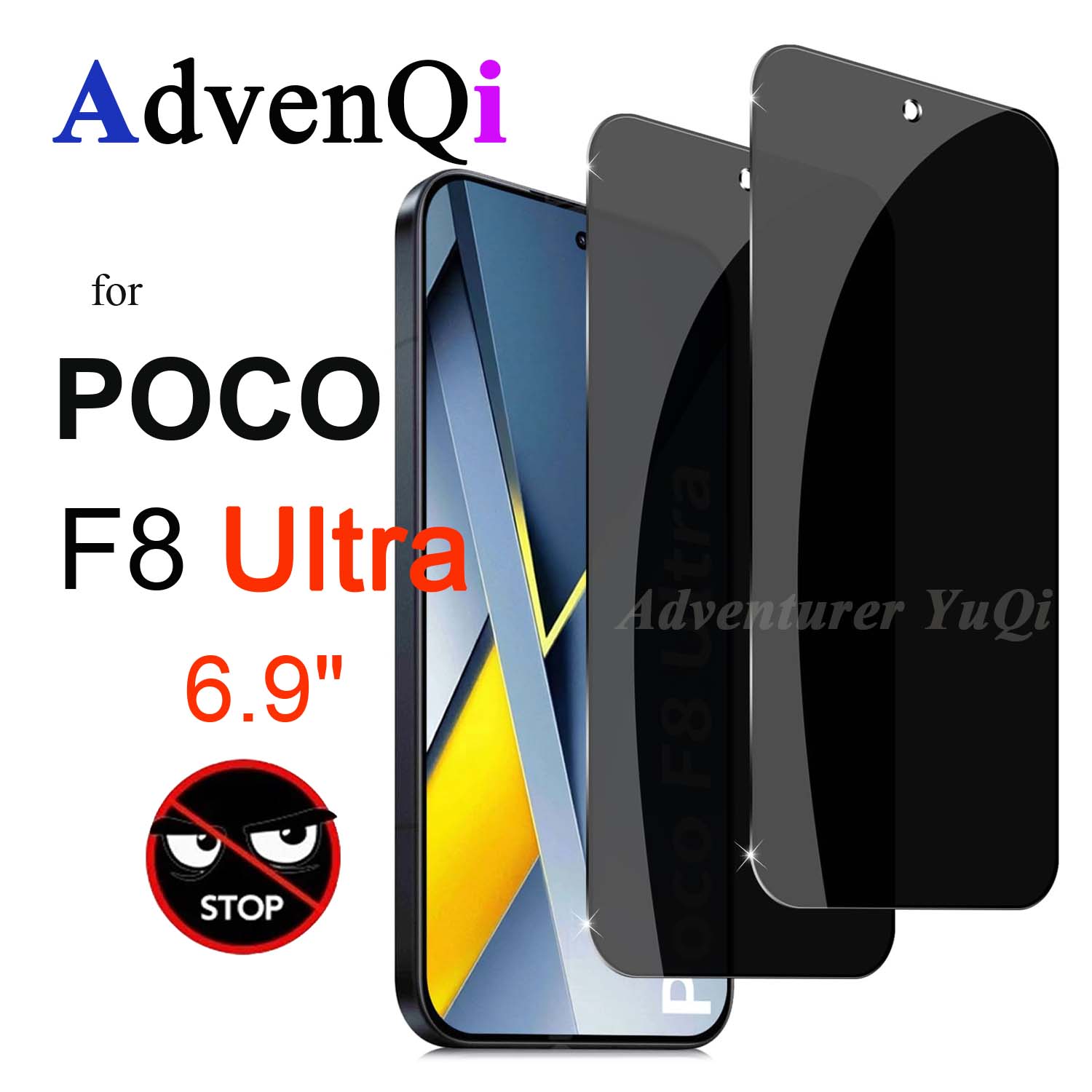 Anti Spy Privacy Glass Case - واقي شاشة مضاد للتجسس لهاتف Xiaomi