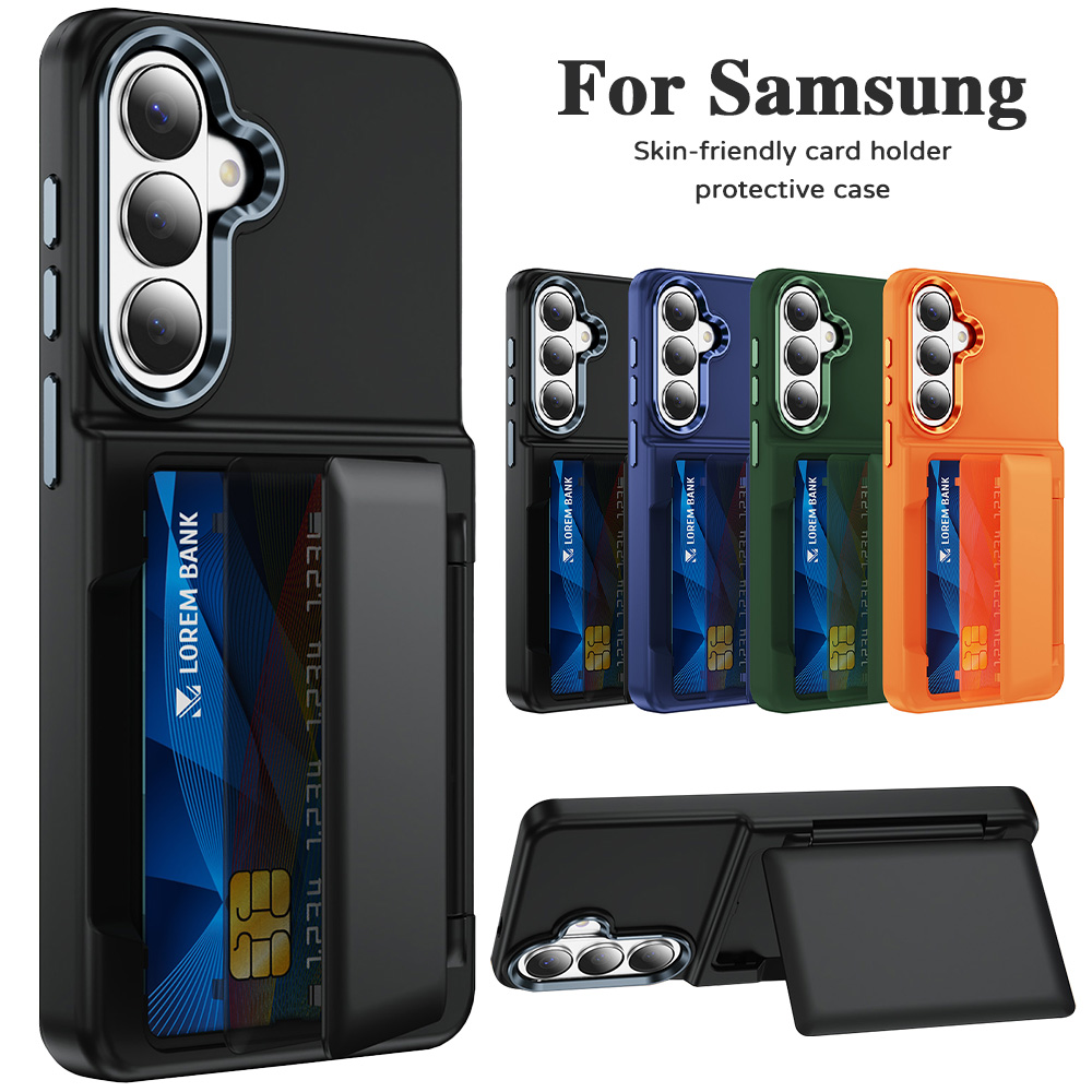 Leather Wallet Card Holder Phone Cover - حافظة هاتف جديدة مع حامل بطاقات