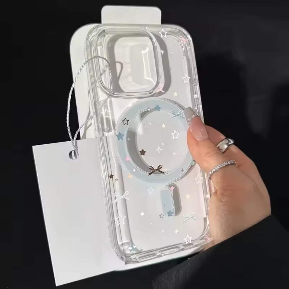 غطاء هاتف شفاف بطباعة نجوم وقو - مراجعة Clear Shockproof Bumper Case وسعره