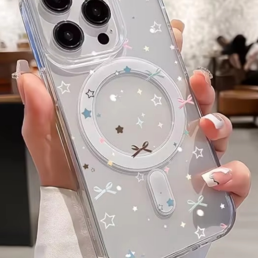 غطاء هاتف شفاف بطباعة نجوم وقو - مراجعة Clear Shockproof Bumper Case وسعره