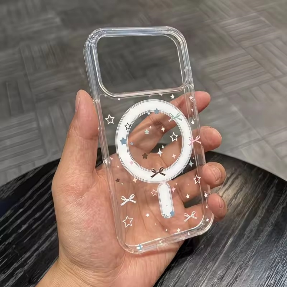 غطاء هاتف شفاف بطباعة نجوم وقو - مراجعة Clear Shockproof Bumper Case وسعره