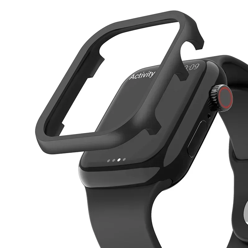 ل iWatch SE سلسلة 10 9 8 7 حال - مراجعة Metal Bumper Aluminum Frame Case وسعره