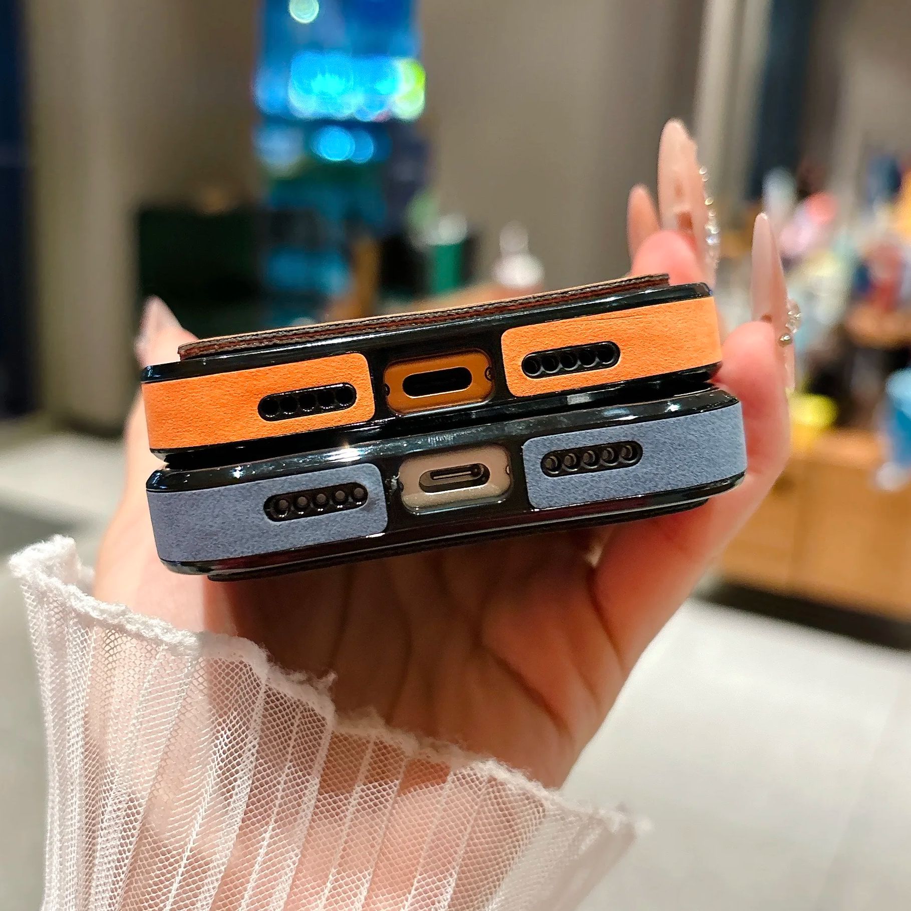 محفظة حامل بطاقة جلد الغزال جر - مراجعة Leather Wallet Card Holder Phone Cover وسعره