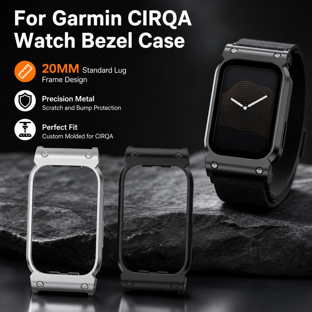 غطاء واقٍ معدني لساعة Garmin C - مراجعة Metal Bumper Aluminum Frame Case وسعره