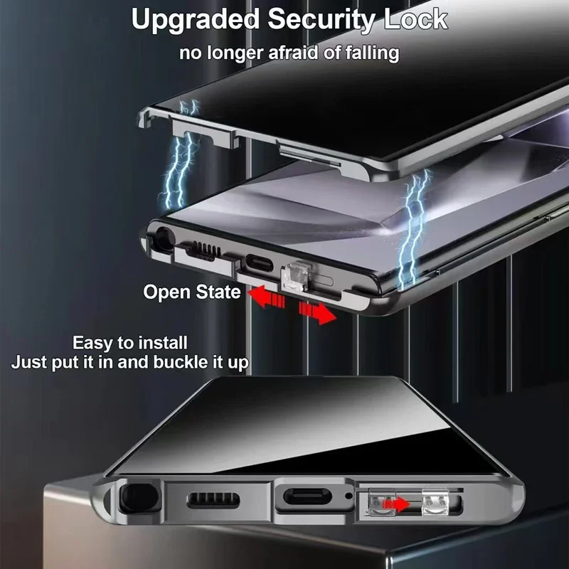 حافظة هاتف معدنية زجاجية مزدوج - مراجعة Anti Spy Privacy Glass Case وسعره