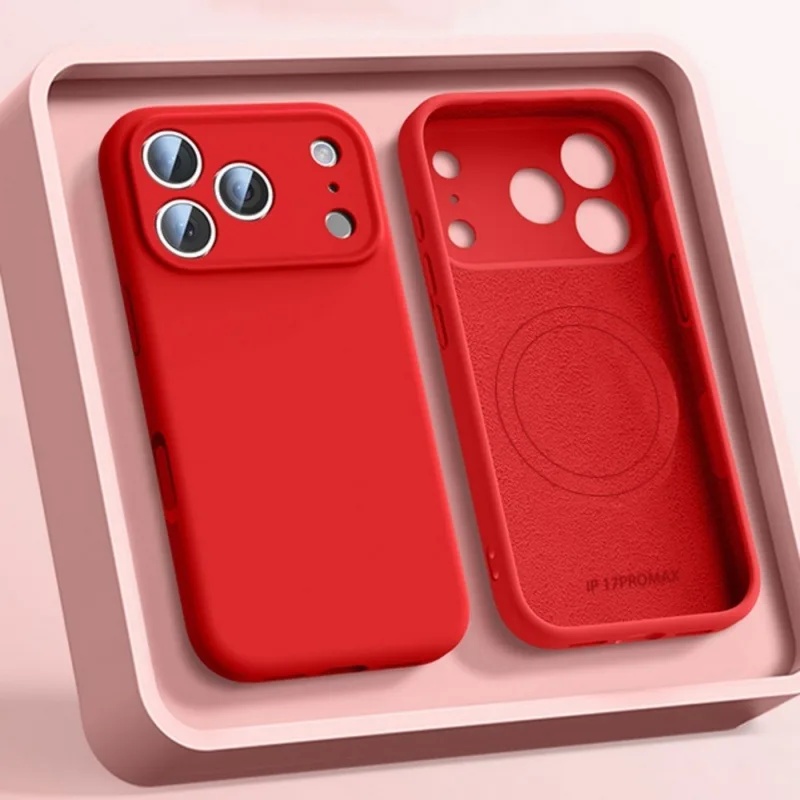 غطاء هاتف مغناطيسي أصلي من الس - مراجعة Liquid Silicone Magnetic Phone Case وسعره
