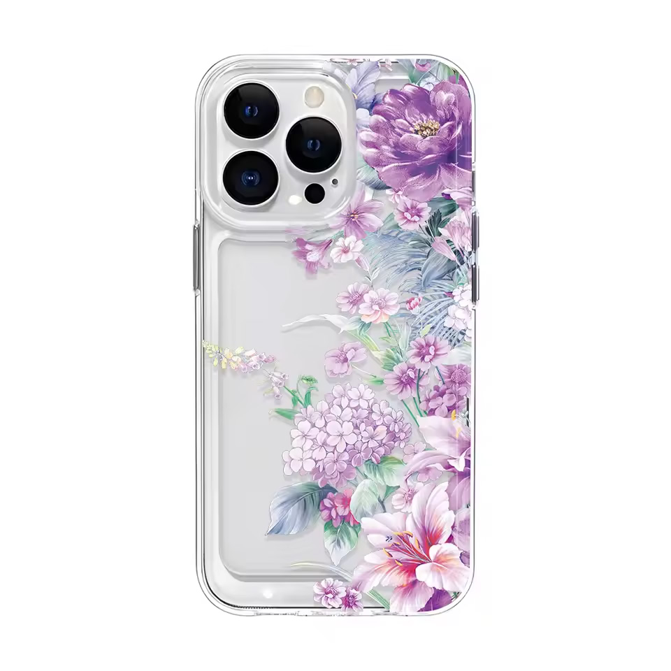 غطاء هاتف شفاف بتصميم زهور للف - مراجعة Clear Shockproof Bumper Case وسعره