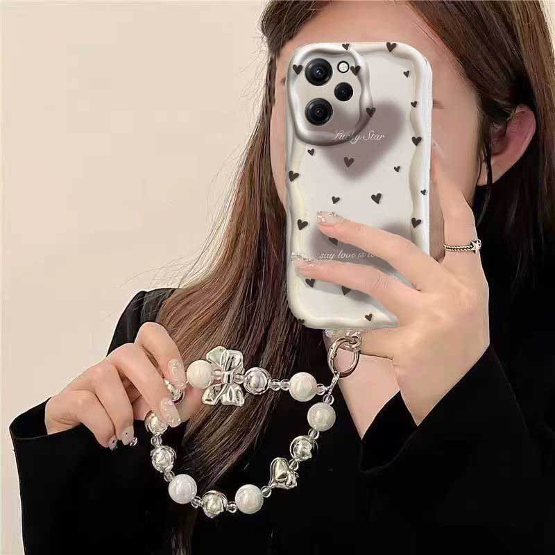 غطاء حماية لهواتف RENO 15 15F  - مراجعة Cute Cartoon Wrist Strap Silicone Case وسعره