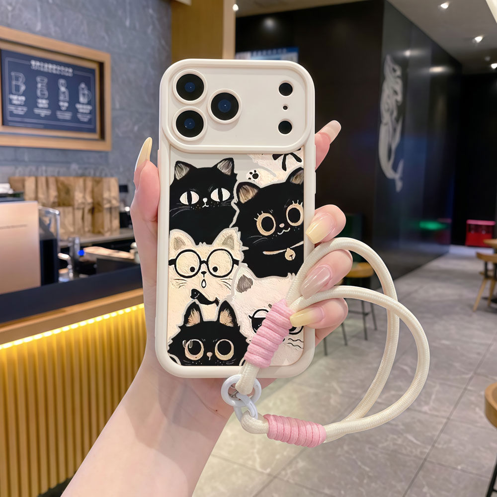 جراب هاتف مقاوم للصدمات بتصميم - مراجعة Cute Cartoon Wrist Strap Silicone Case وسعره