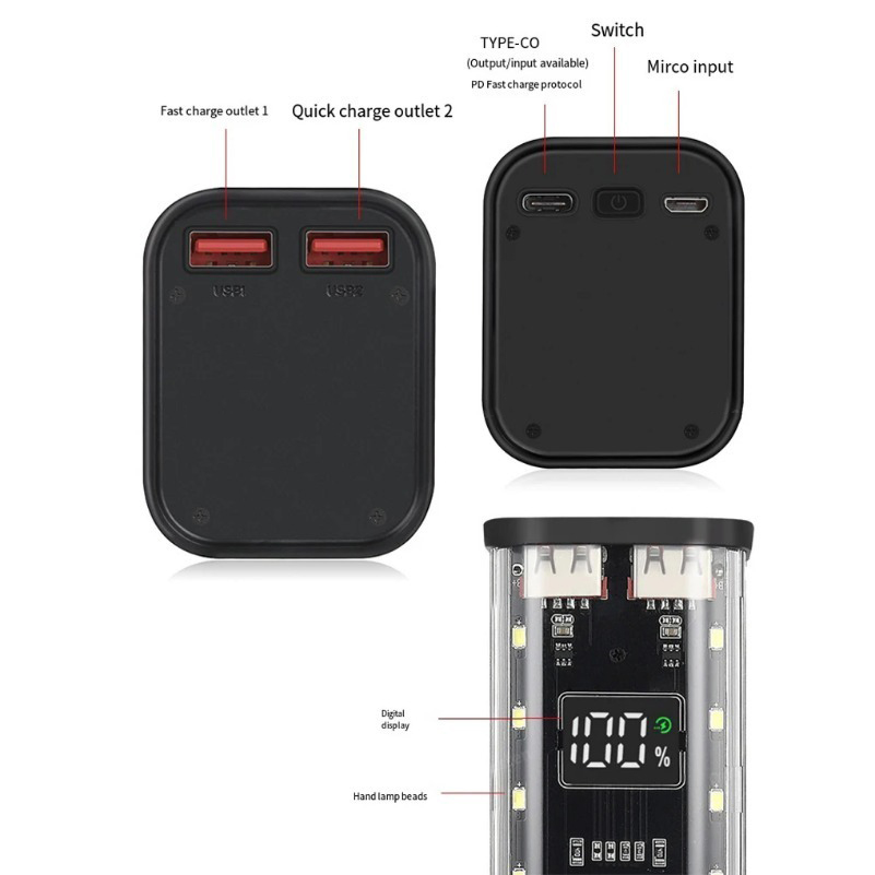 تصميم منفذ USB من النوع C، علب - مراجعة Power Banks وسعره