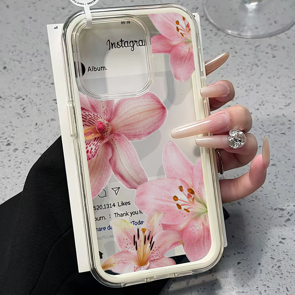 غطاء هاتف شفاف بتصميم زهرة الز - مراجعة Clear Shockproof Bumper Case وسعره