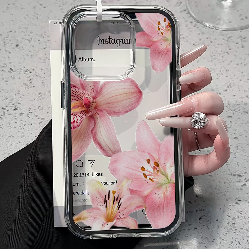 غطاء هاتف شفاف بتصميم زهرة الز - مراجعة Clear Shockproof Bumper Case وسعره