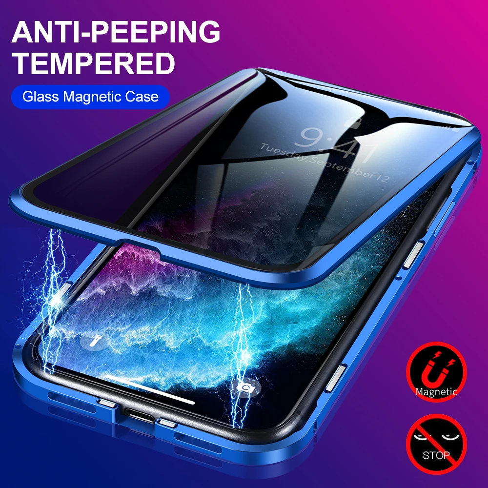 غطاء هاتف مغناطيسي مضاد للتجسس - مراجعة Anti Spy Privacy Glass Case وسعره