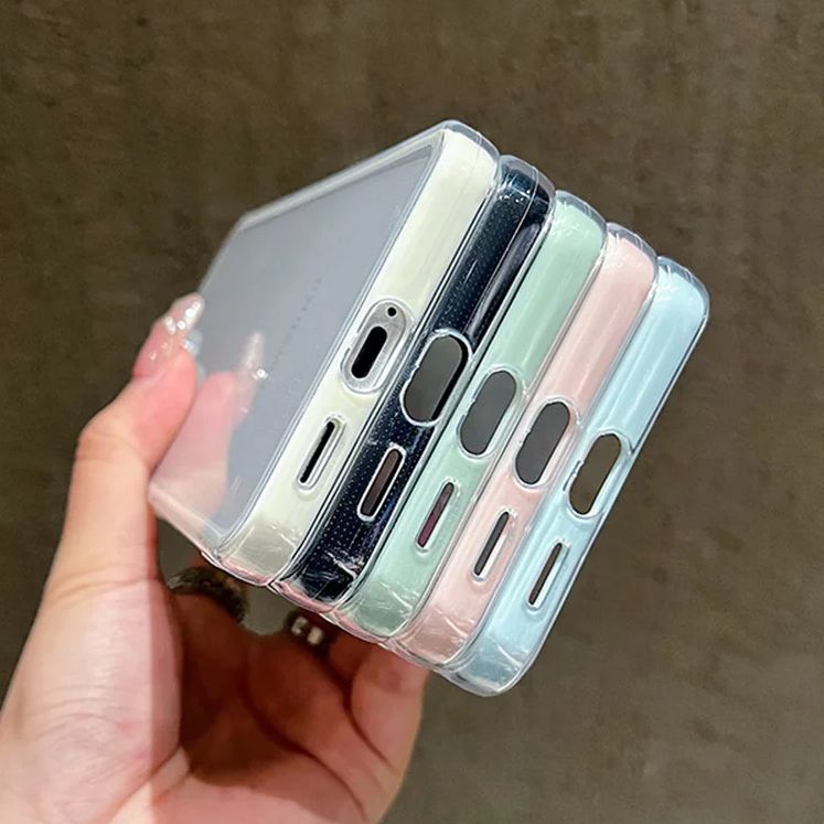 غطاء خلفي شفاف بإطار ملون فاخر - مراجعة Clear Shockproof Bumper Case وسعره