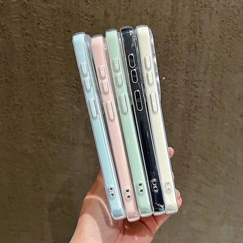 غطاء خلفي شفاف بإطار ملون فاخر - مراجعة Clear Shockproof Bumper Case وسعره