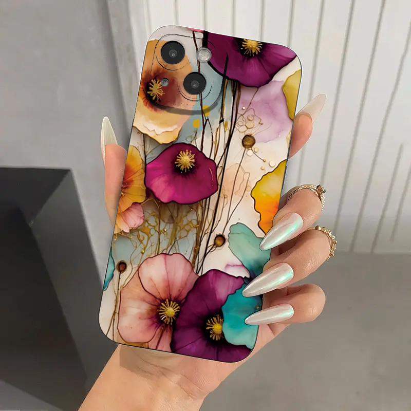 غطاء هاتف واقي من مادة TPU الن - مراجعة Vintage Floral Pattern Soft Case وسعره