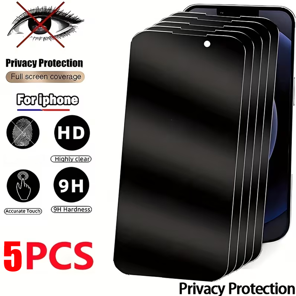 1-5 قطع من الزجاج المقوى المضا - مراجعة Anti Peek Privacy Tempered Glass وسعره