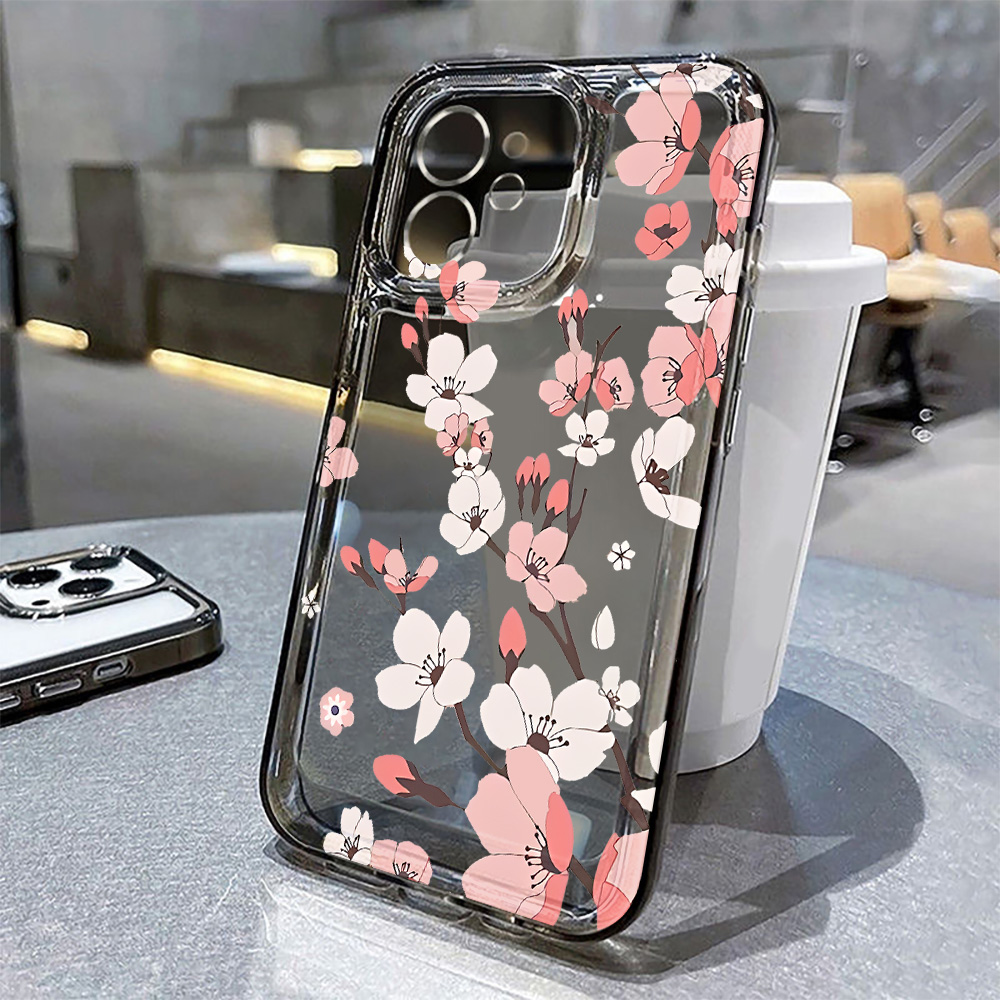 جراب هاتف بتصميم زهور صغير لهو - مراجعة Clear Shockproof Bumper Case وسعره