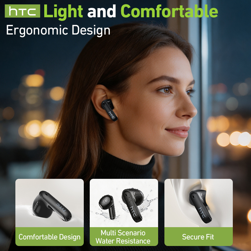 سماعات ألعاب لاسلكية من hTC مع - مراجعة Earphones وسعره