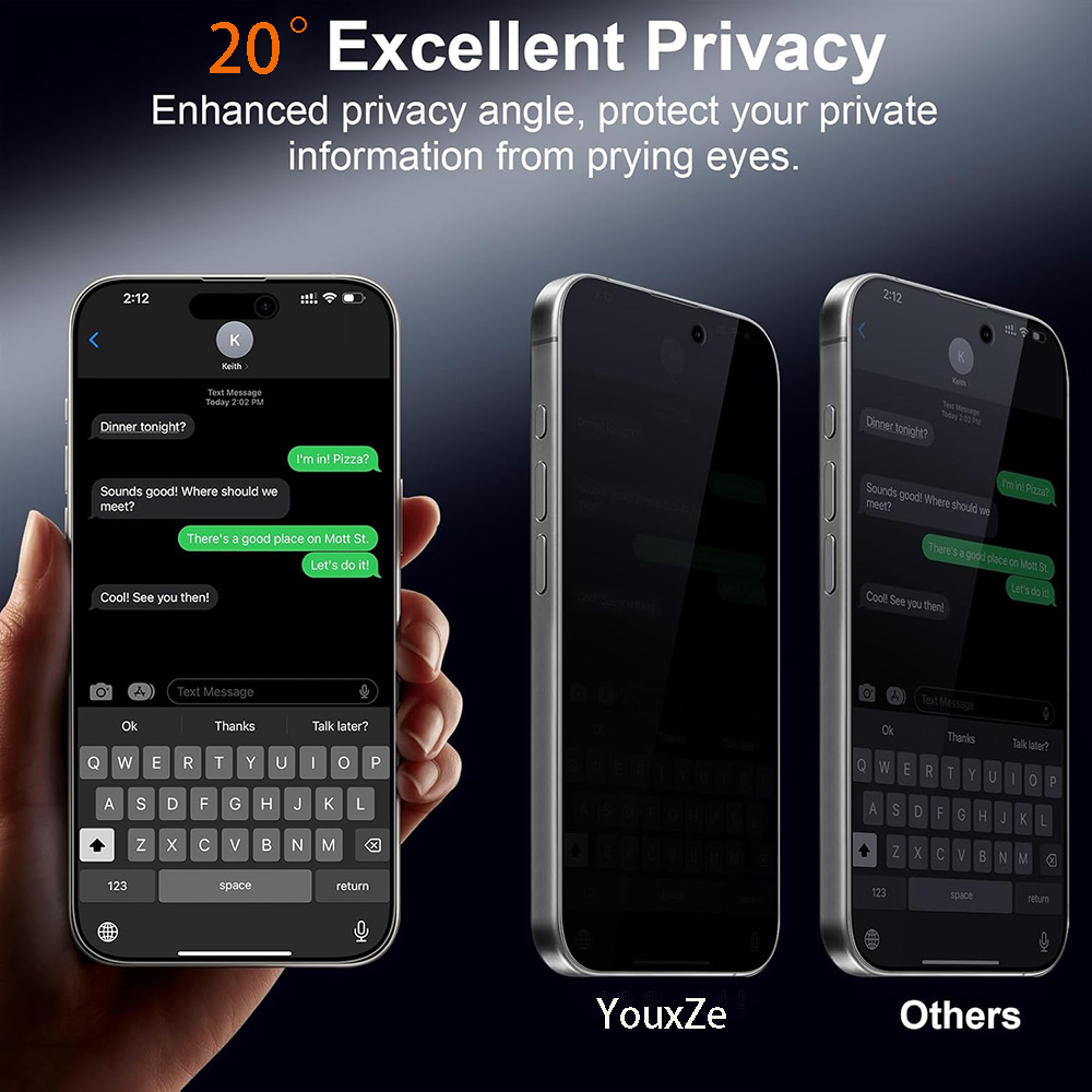 4 قطع زجاج مقوى مضاد للتجسس له - مراجعة Anti Spy Privacy Glass Case وسعره