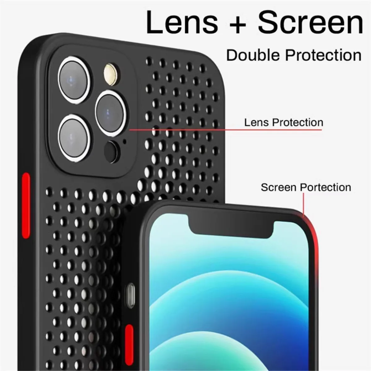 جراب هاتف تبريد بتشتيت الحرارة - مراجعة Heat Dissipation Mesh Breathable Case وسعره