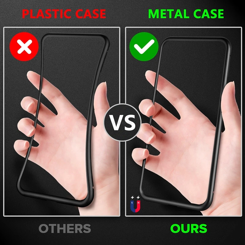 غطاء حماية معدني مغناطيسي مع ز - مراجعة Anti Spy Privacy Glass Case وسعره