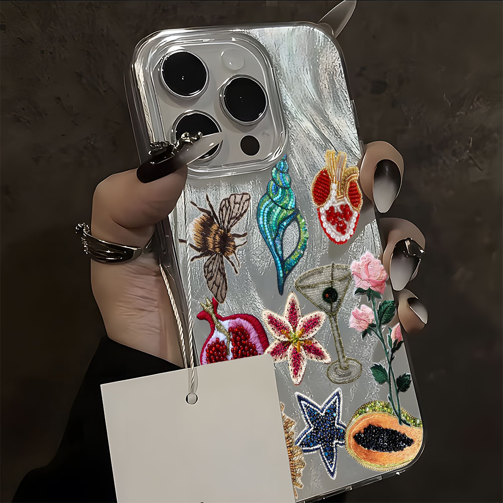 غطاء هاتف بنمط زهور عتيق لآيفو - مراجعة Vintage Floral Pattern Soft Case وسعره