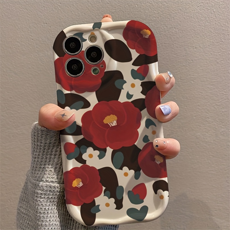 غطاء هاتف بنمط أزهار الكاميليا - مراجعة Vintage Floral Pattern Soft Case وسعره